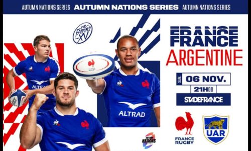 Affiche du match de rugby France-Argentine du 6 novembre 2021